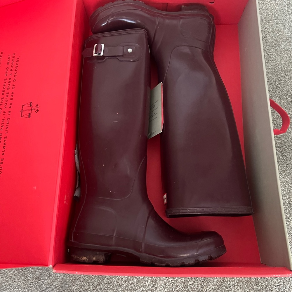 Hunter rain boots - burgundy - Picture 3 of 5